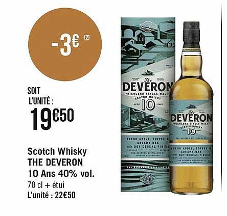 scotch whisky the deveron 10 ans 40% vol.
