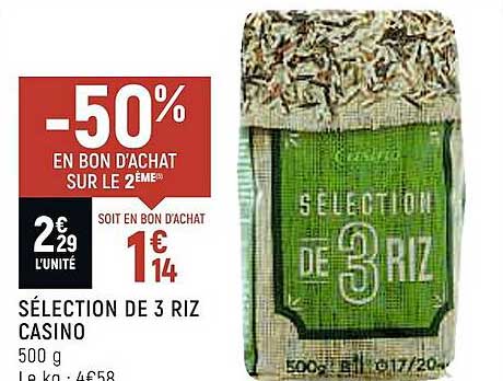 Sélection De 3 Riz Casino