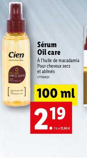 sérum oil care cien