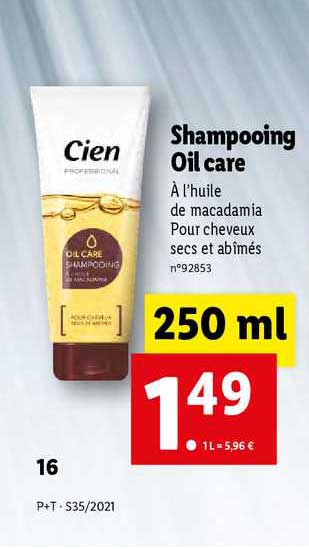 shampooing oil care cien
