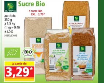 sucre bio bio sonne