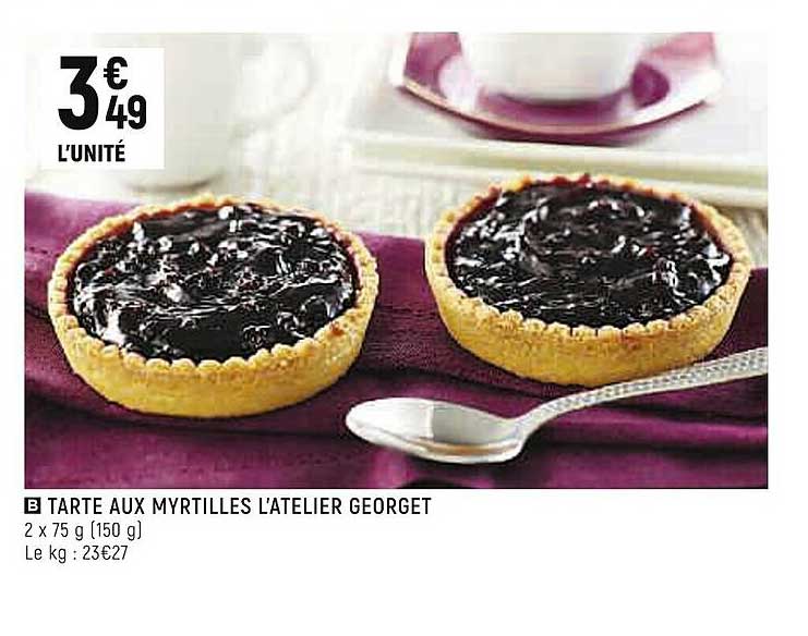 tarte aux myrtilles l'atelier georget