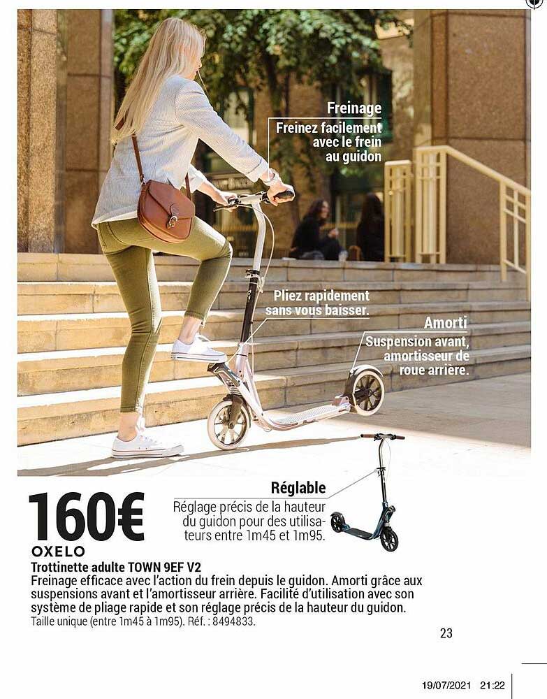 trottinette adulte town 9ef v2 oxelo