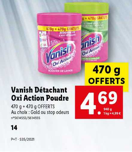 vanish détachant oxi action poudre