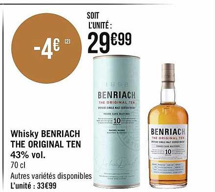 whisky benriach the original ten 43% vol.