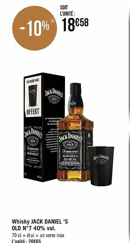 whisky jack daniel's old n°7 40% vol.