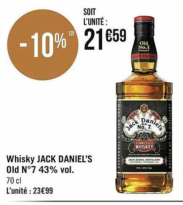 whisky jack daniel's old n°7 43% vol.