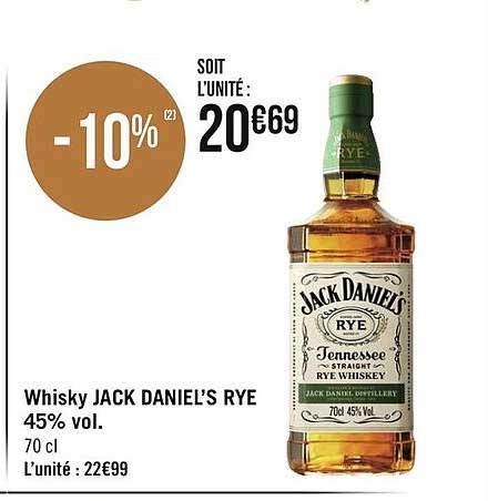 whisky jack daniel's rye 45% vol.