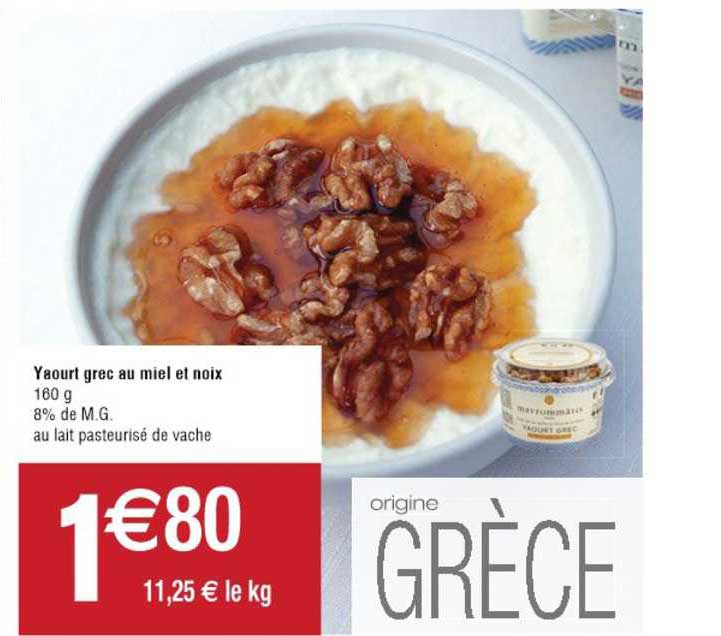 yaourt grec au miel et noix