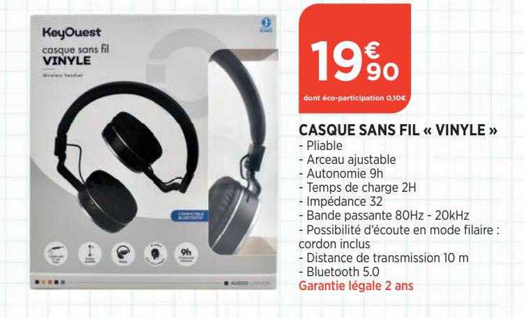Casque Sans Fil « Vinyle » Keyouest