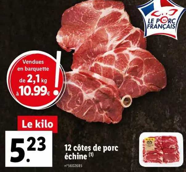 12 Côtes De Porc échine