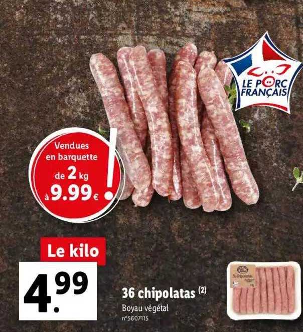 36 Chipolatas