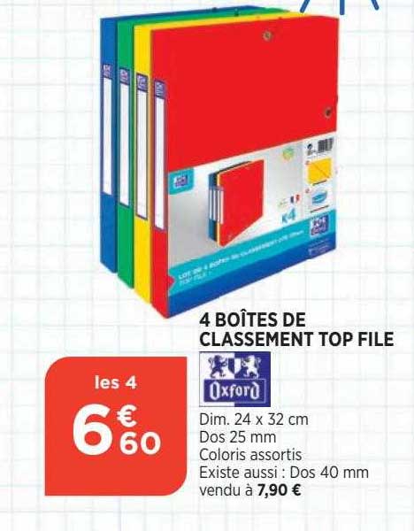 4 boîtes de classement top file