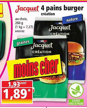 4 Pains Burger Création Jacquet
