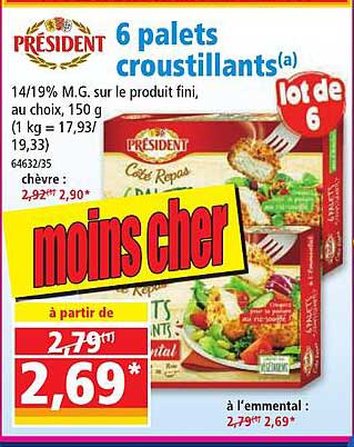 6 Palets Croustillants Président
