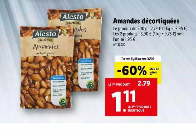 Amandes Décortiquées