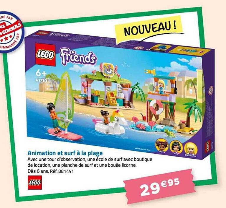 Animation Et Surf à La Plage Lego