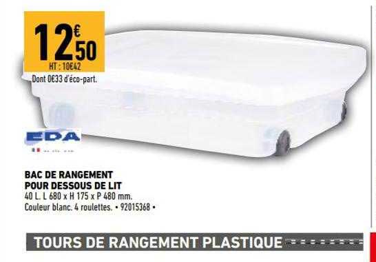 Bac De Rangement Pour Dessous De Lit Eda