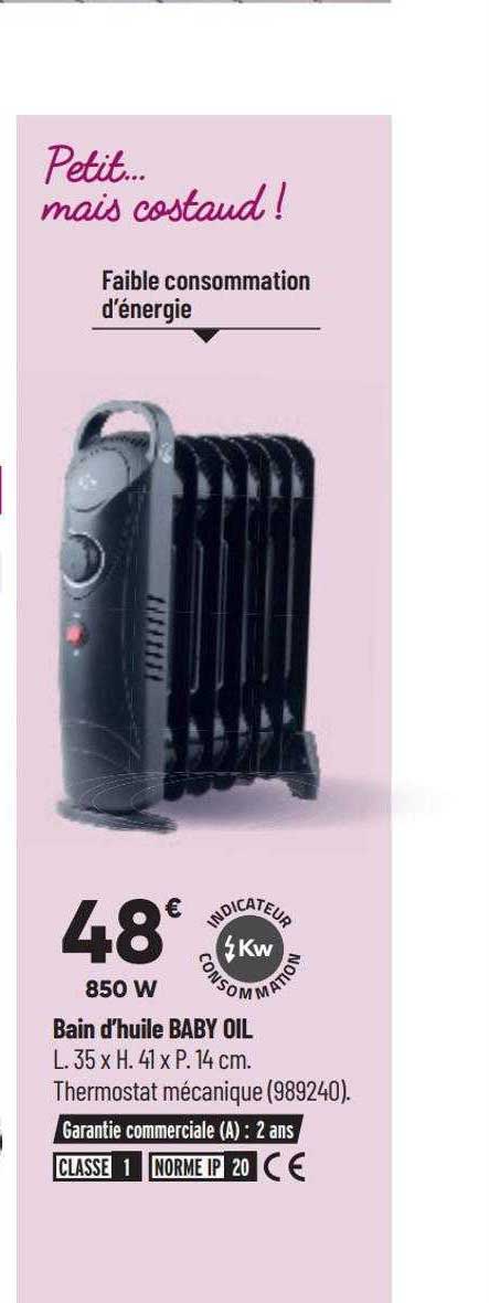 bain d'huile baby oil