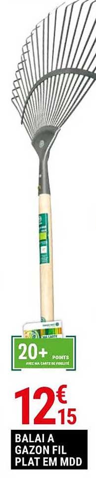 balai à gazon fil plat em mdd