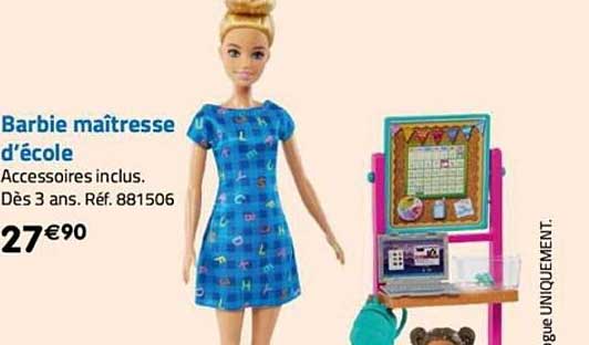 barbie maîtresse d'école