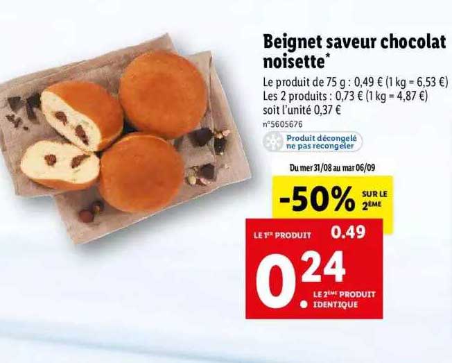 Beignet Saveur Chocolat Noisette