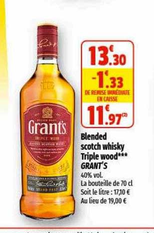 bended scotsh wisky triple wood*** grant's