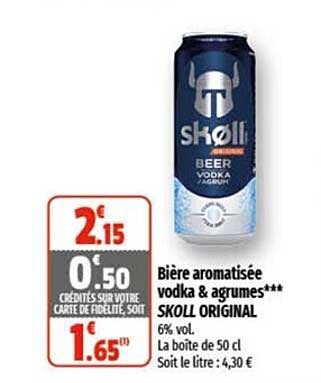 bière aromatisée vodka & agrumes skoll original