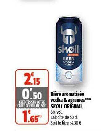 bière aromatisée vodka & agrumes skoll original