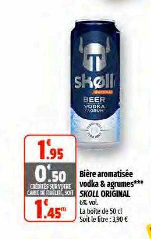 bière aromatisée vodka & agrumes skoll original