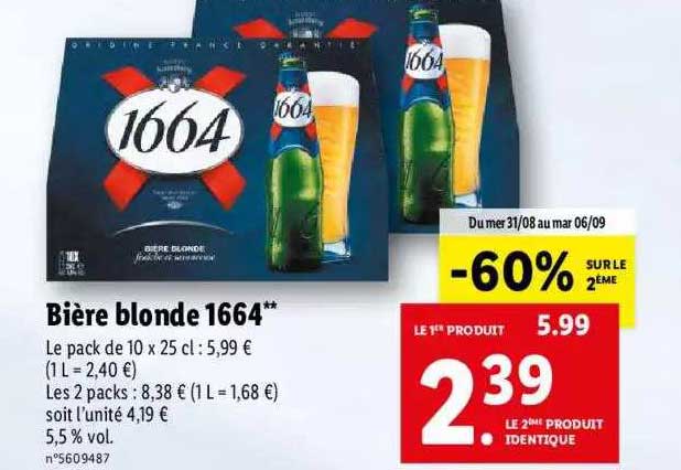 Bière Blonde 1664