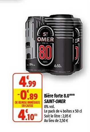 bière forte 8.0 saint-omer