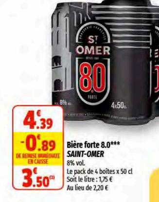 bière forte 8.0 saint-omer