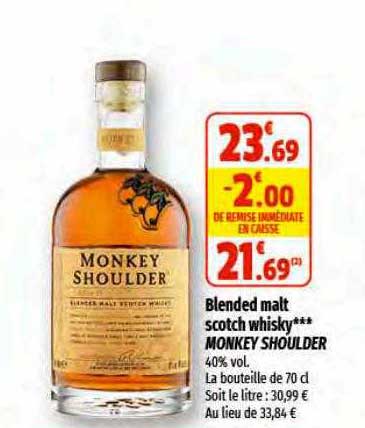 blended malt scotch whisky monkey shoulder