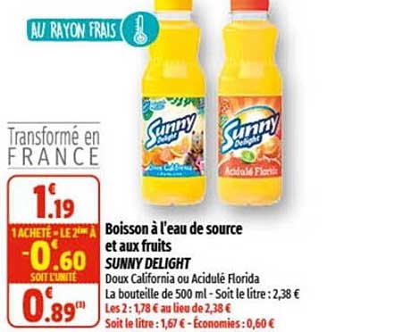 Boisson à L'eau De Source Et Aux Fruits Sunny Delight
