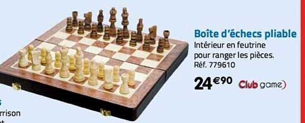 boîte d'échecs pliable club game