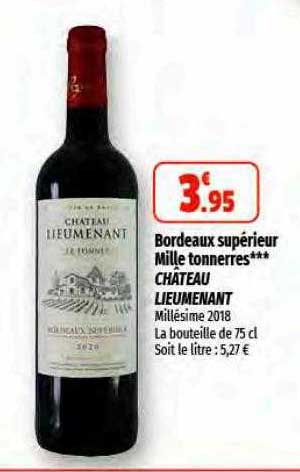 bordeaux supérieur mille tonnerres château lieumenant
