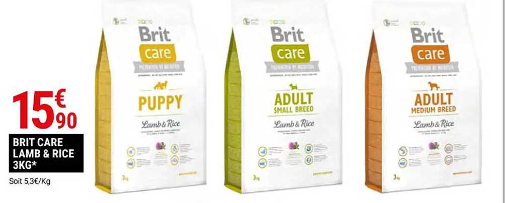brit care lamb & rice 3 kg