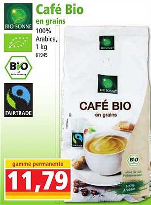 café bio en grains bio sonne