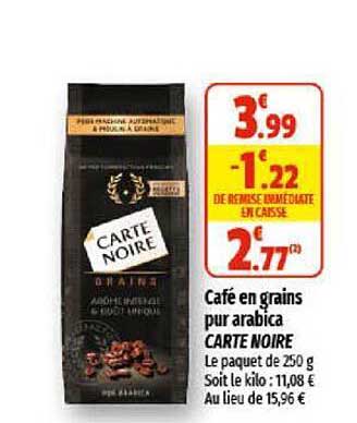 Café En Grains Pur Arabica Carte Noire