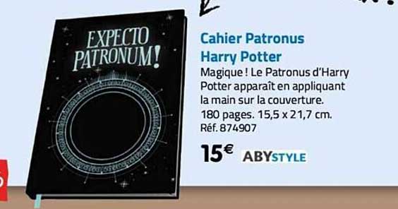 cahier patronus harry potter abystyle