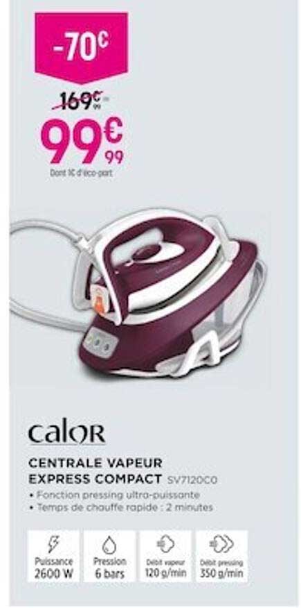 Calor Centrale Vapeur Express Compact