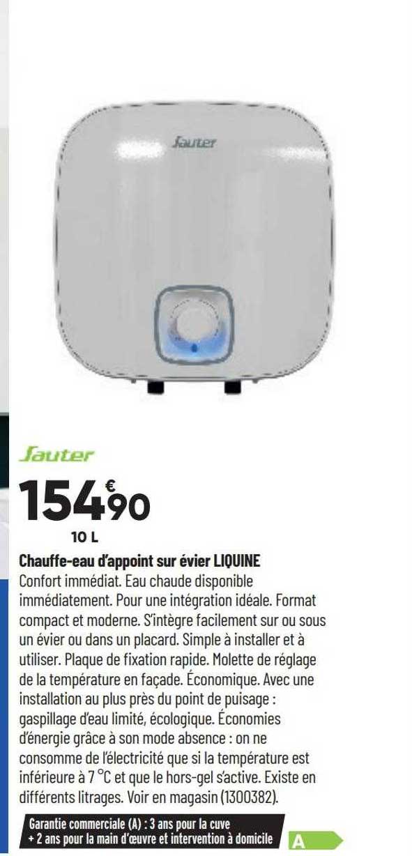 chauffe-eau d'appoint sur évier liquine sauter
