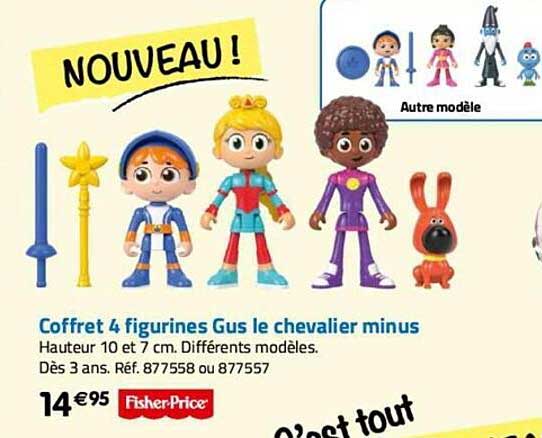 coffret 4 figurines gus le chevalier minus