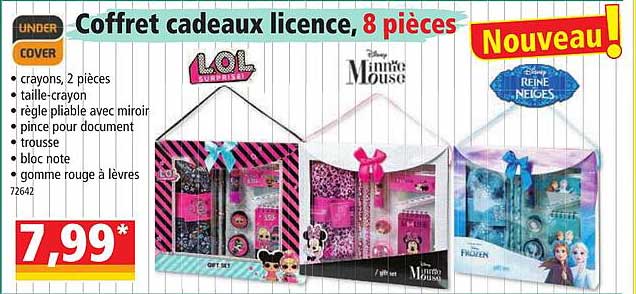 coffret cadeaux licence, 8 pièces under cover