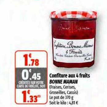 confiture aux 4 fruits bonne maman