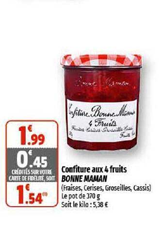 confiture aux 4 fruits bonne maman