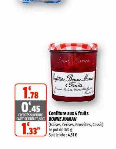 confiture aux 4 fruits bonne maman
