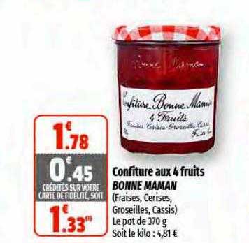 confiture aux 4 fruits bonne maman
