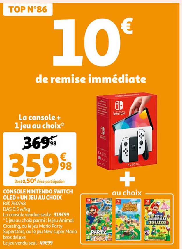 Console Nintendo Switch Oled + Un Jeu Au Choix